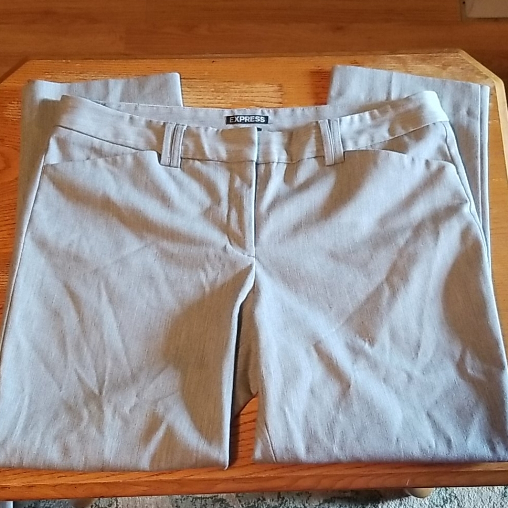 Express Gray Editor Cropped Pants 10
